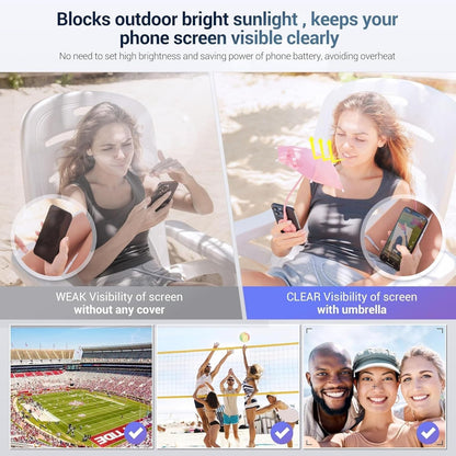 🌸LAST DAY SPECIAL PRICE!!🌸Magnetic Phone Sun Shade Umbrella – Adjustable Anti-Glare Screen Shield