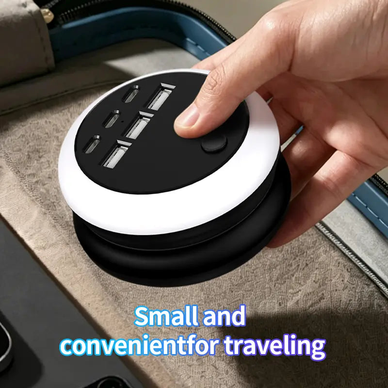 🔥Summer Hot Sales - Save 48% OFF🔋 Portable Power Strip with USB-C Charging & LED Lights ✨ – 6 USB Ports for Home 🏠, Office 💻 & Travel ✈️