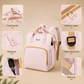 🛏️4-in-1 Diaper Bag Backpack | Portable Baby Changing Travel Bed with Mosquito Net🍼