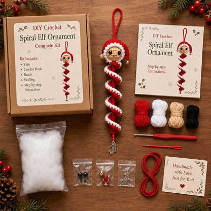 🎅Crochet Snowman Spiral Oranment DIY Kit -🎄🧶A Beginner-Friendly Crochet Experience Inspired by the Magic of Christmas.