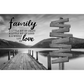 ❣️DIY Your Family Names❣️ Premium Canvas Poster -River Pier A Little Whole Lot of Love