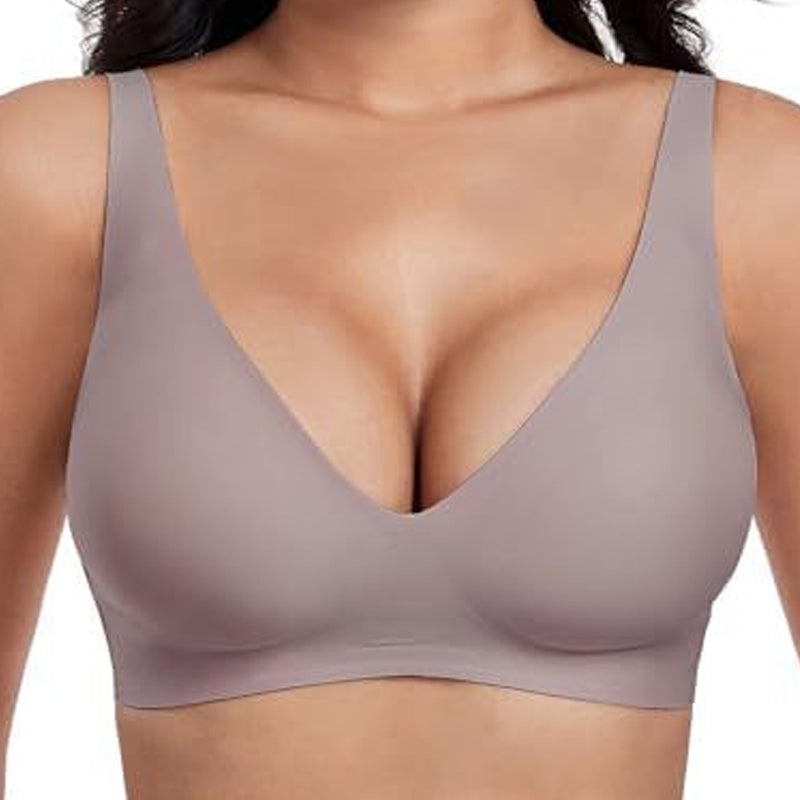 🌸LAST DAY SPECIAL PRICE!!🌸 Jelly Wireless Womens Comfortable Wireless Bras Push Up Bralettes Seamless Tshirts Bras Deep V Everyday Bras