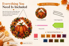 🎁Last Day Promotion 49% OFF🔥✨Autumn Harvest Pumpkin Diamond Art Hanging Ornament Kit