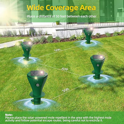💥Last Day Special Sale 49% OFF👚 Solar Powered Waterproof Screw Mole Repellent