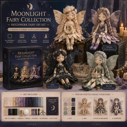 🌸LAST DAY SPECIAL PRICE!!🌸 Flower Fairies Patchwork DIY Kit 🧚‍♀️4 Whimsical Fairy Dolls Sewing Kit