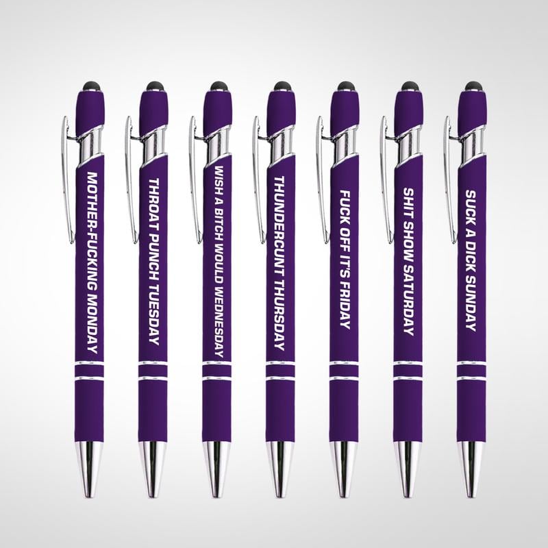 🔥NEW YEAR SALE 49% OFF🔥Funny Stress-Relief Daily Quotes Metal Ballpoint Pen Set 🎁