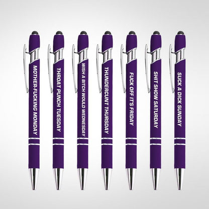 🔥NEW YEAR SALE 49% OFF🔥Funny Stress-Relief Daily Quotes Metal Ballpoint Pen Set 🎁