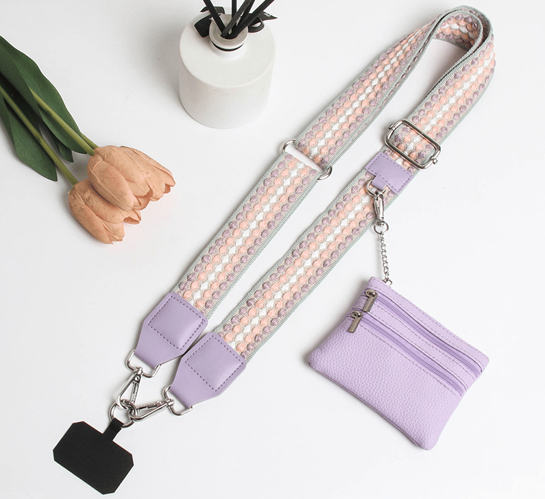 ❣️HOT SALE-49% OFF📱Crossbody Phone Strap with Zippered Pouch
