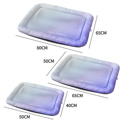 🎁Last Day Promotion 49% OFF🔥❄Pawchill™🇬🇧Pet Cooling Mat for Dogs & Cats 🐾  Naturally Cool Ice-Silk Pad • Breathable, Washable & Soft 🌿  For Floors, Sofas & Car Travel • Multiple Sizes • Gradient Colours ☀️🐶🐱