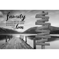 ❣️DIY Your Family Names❣️ Premium Canvas Poster -River Pier A Little Whole Lot of Love