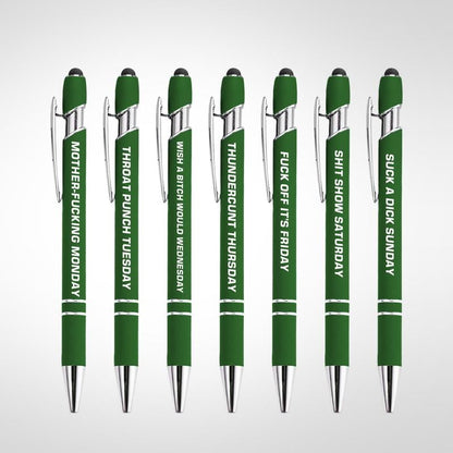 🔥NEW YEAR SALE 49% OFF🔥Funny Stress-Relief Daily Quotes Metal Ballpoint Pen Set 🎁