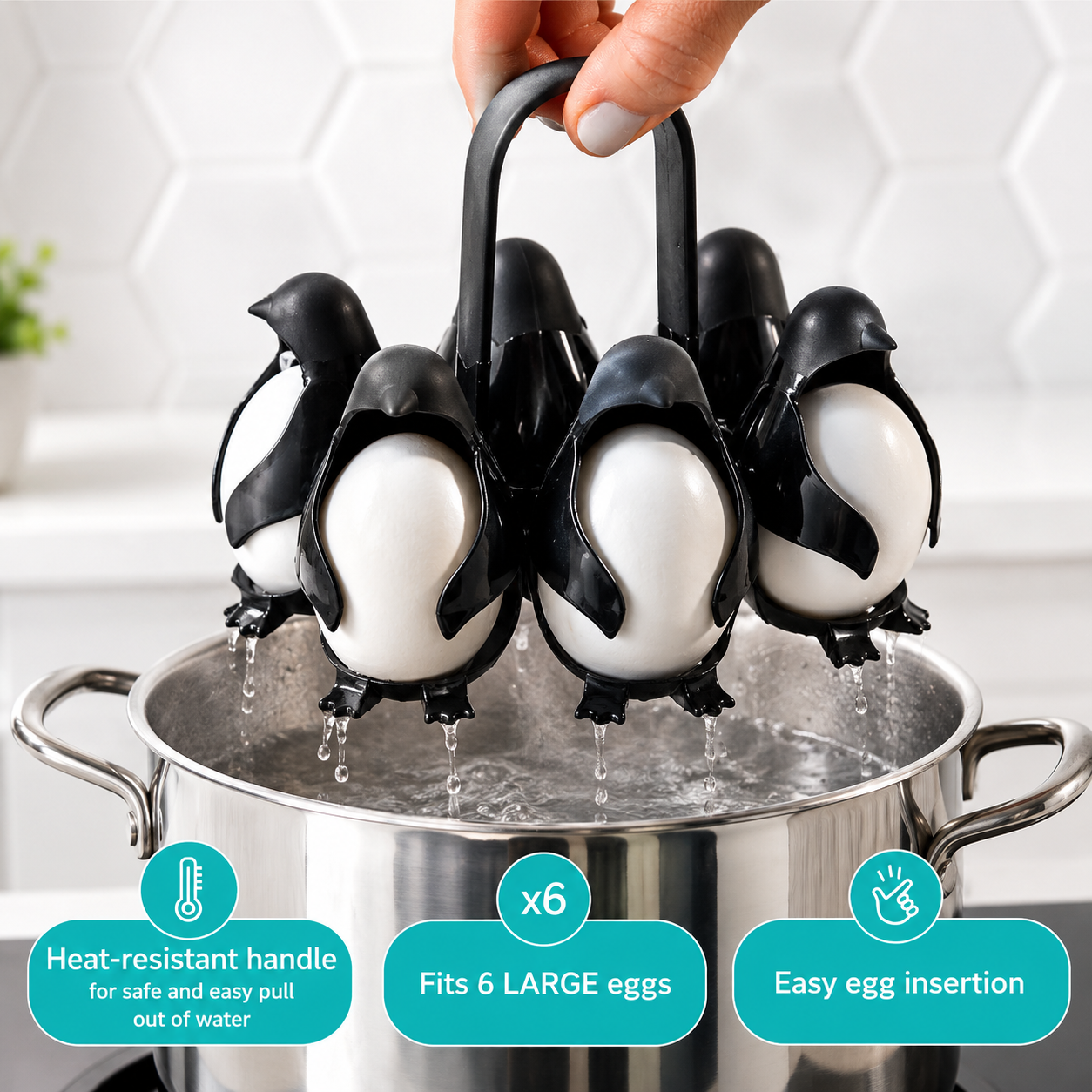 💥 BUY 2 GET 1 FREE +75% off! 🥳Penguin Shaped Egg Cooker