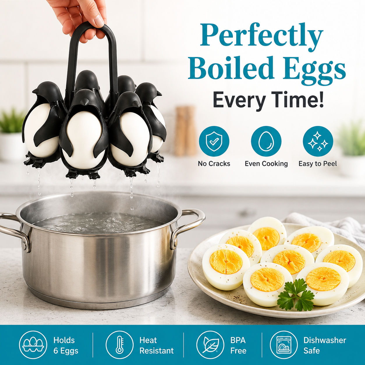 💥 BUY 2 GET 1 FREE +75% off! 🥳Penguin Shaped Egg Cooker