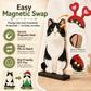 🎅Christmas HOT SALE🐱50K+ SOLD!✨Interchangeable Magnetic Wooden Friend – Year-Round Seasonal Shelf Decor