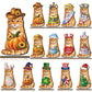 🎅Christmas HOT SALE🐱50K+ SOLD!✨Interchangeable Magnetic Wooden Friend – Year-Round Seasonal Shelf Decor