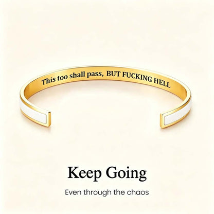 🌸LAST DAY SPECIAL PRICE!!🌸This Too Shall Pass - Hidden Message Inspirational Cuff Bracelet