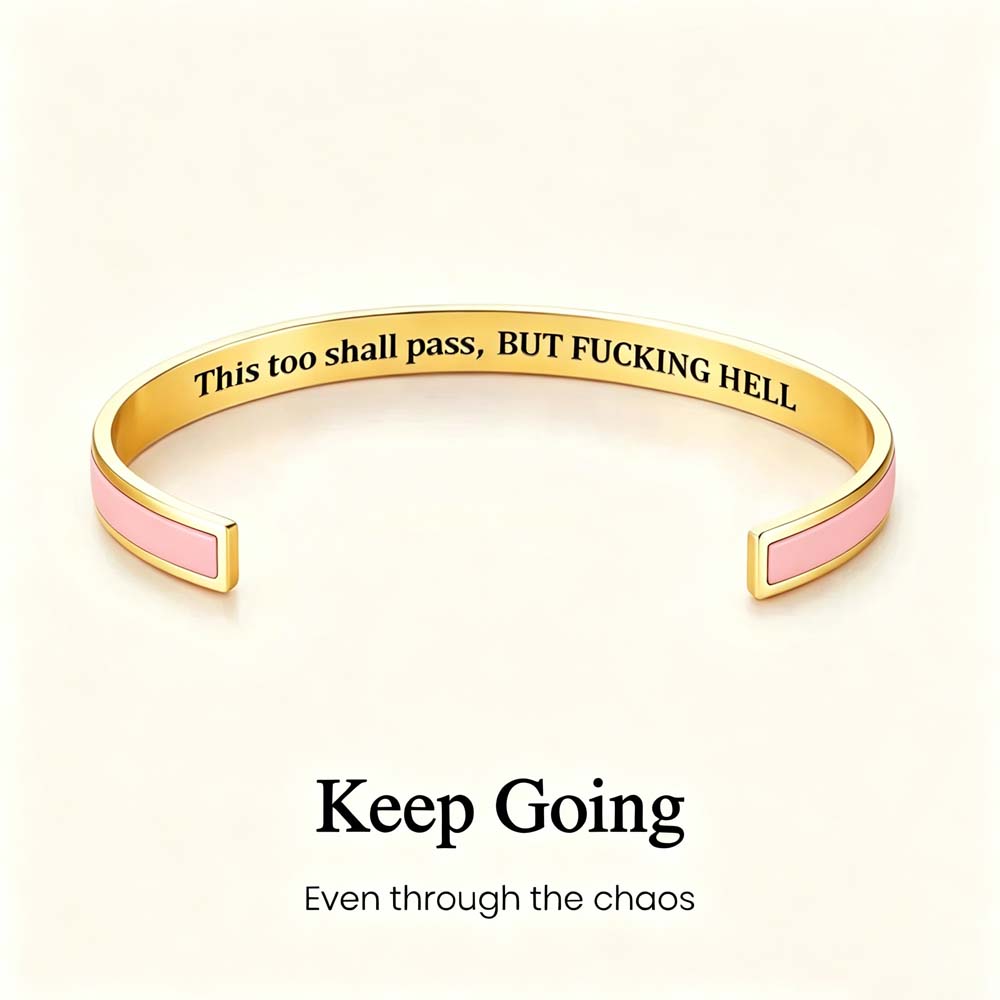 🌸LAST DAY SPECIAL PRICE!!🌸This Too Shall Pass - Hidden Message Inspirational Cuff Bracelet