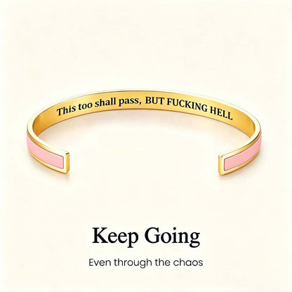 🌸LAST DAY SPECIAL PRICE!!🌸This Too Shall Pass - Hidden Message Inspirational Cuff Bracelet