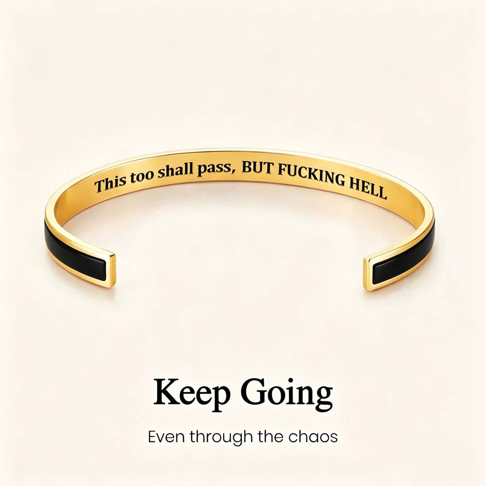 🌸LAST DAY SPECIAL PRICE!!🌸This Too Shall Pass - Hidden Message Inspirational Cuff Bracelet