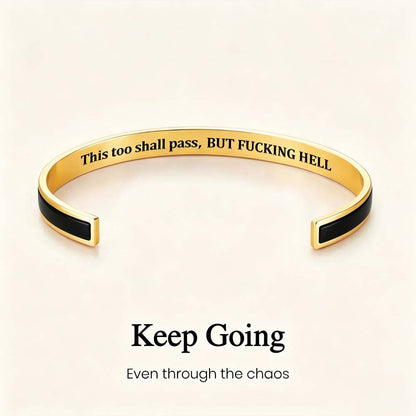 🌸LAST DAY SPECIAL PRICE!!🌸This Too Shall Pass - Hidden Message Inspirational Cuff Bracelet