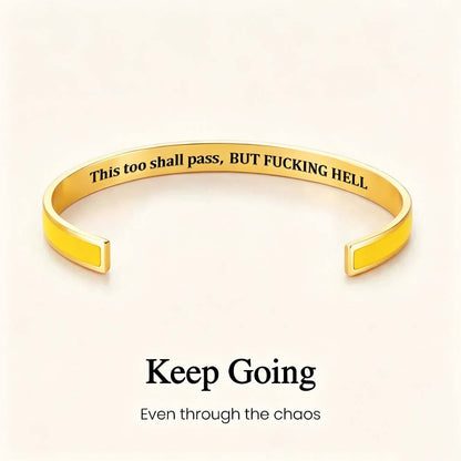 🌸LAST DAY SPECIAL PRICE!!🌸This Too Shall Pass - Hidden Message Inspirational Cuff Bracelet