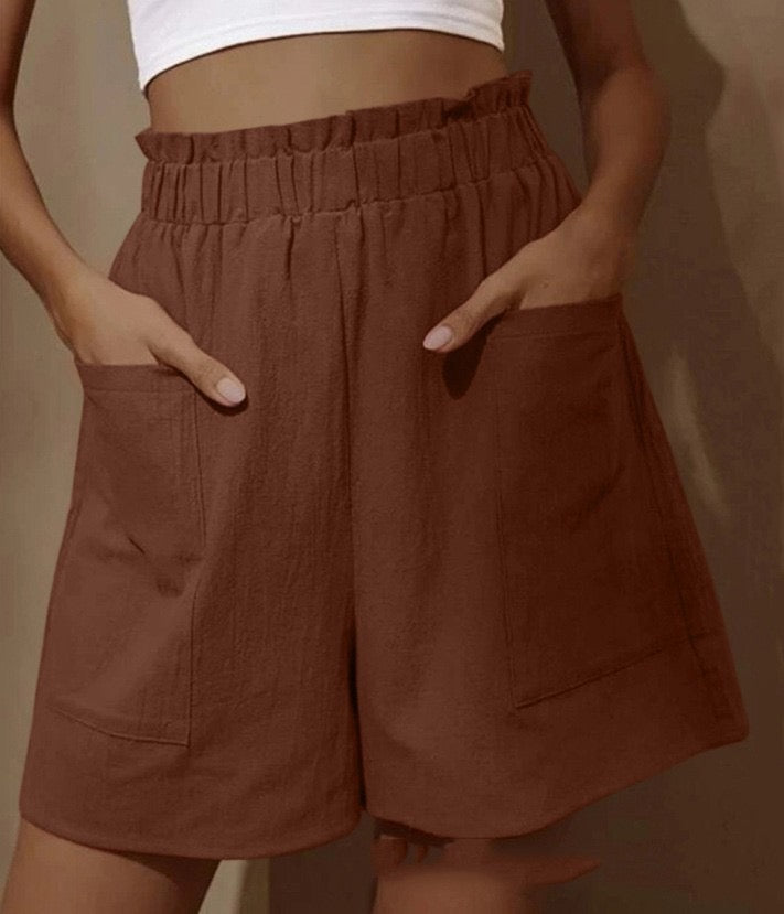 ✨Women's Summer High Waist Wide Leg Casual Shorts