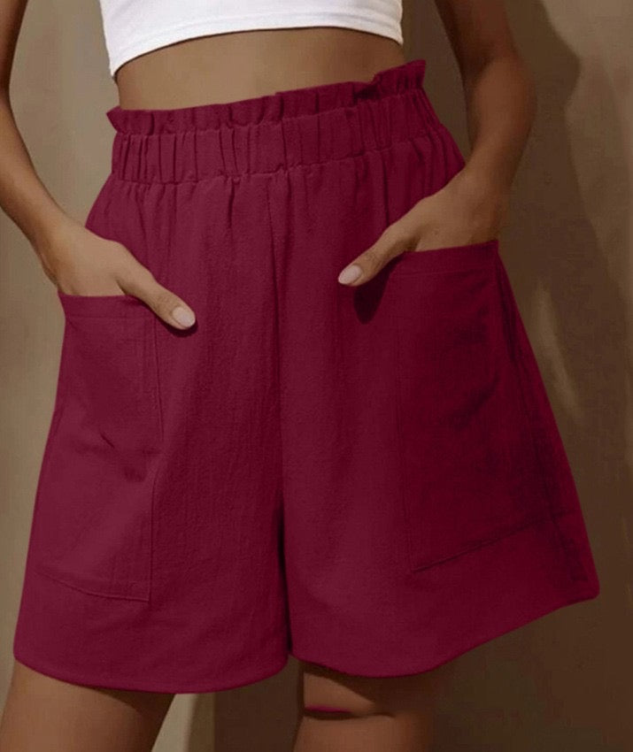 ✨Women's Summer High Waist Wide Leg Casual Shorts