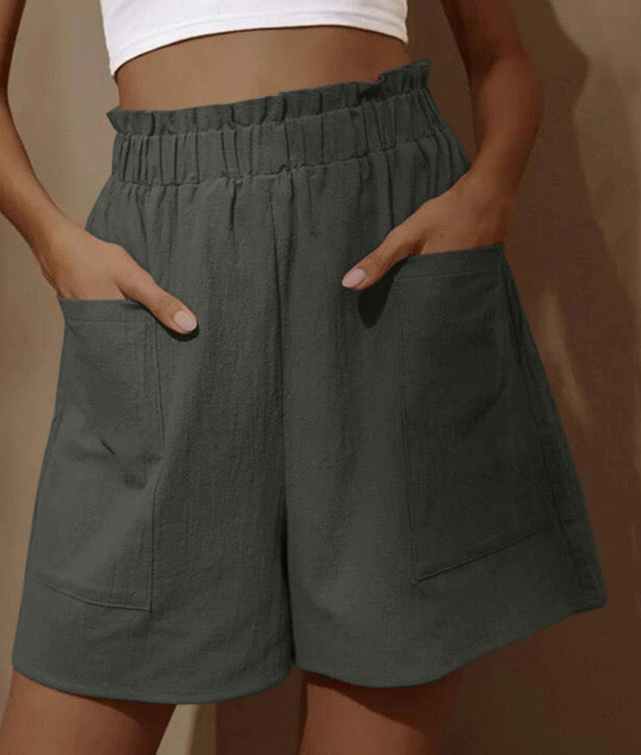 ✨Women's Summer High Waist Wide Leg Casual Shorts