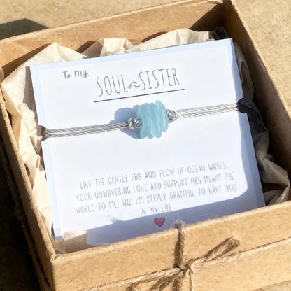 🎄Christmas Sale 70% OFF!!🌊💕Soul Sister Sea Glass Bracelet🎁