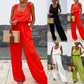 🏝️Summer Sale-50% Off💖Women's Sleeveless Wide Leg Jumpsuit
