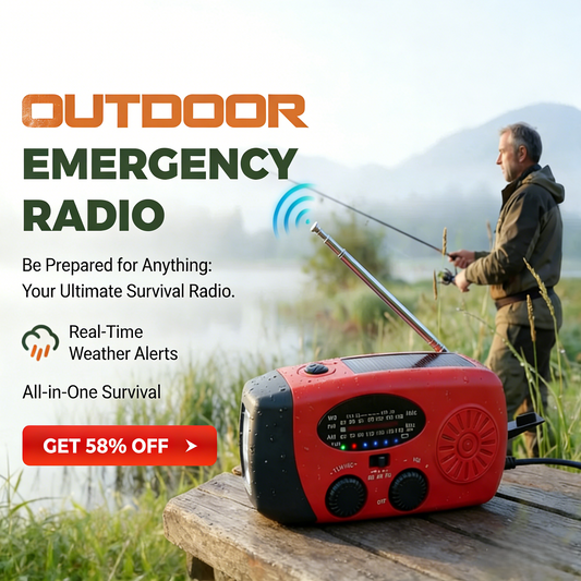 📻Last Day Promotion 49% OFF🏕️Multifunctional Portable Solar Emergency Radio – Power Bank, Hand Crank &  Crisis Preparedness