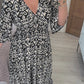 🔥LAST DAY SALE 60% OFF🌷Bohemian Casual Print V-neck Shirred Waist Long Dress