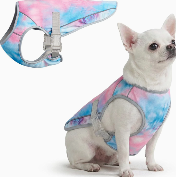 💥Last Day Special Sale 49% OFF👚Tie-Dye Dog Cooling Vest with SPF 50+ UV Protection - Evaporative Cool Summer Harness for Dogs, Breathable & Lightweight, Ideal for Walking & Outdoor Activities