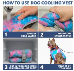 💥Last Day Special Sale 49% OFF👚Tie-Dye Dog Cooling Vest with SPF 50+ UV Protection - Evaporative Cool Summer Harness for Dogs, Breathable & Lightweight, Ideal for Walking & Outdoor Activities