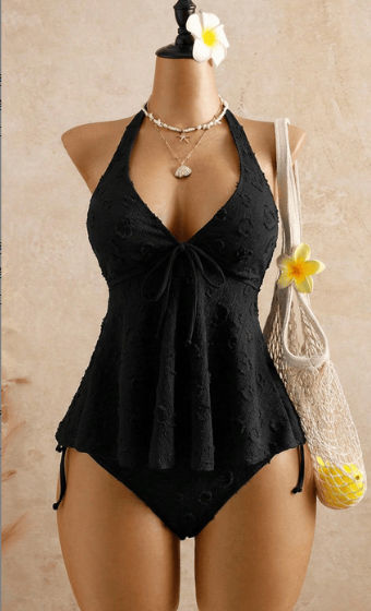 🌸LAST DAY SPECIAL PRICE!!🌸Women’s Peplum Halter Tankini Set