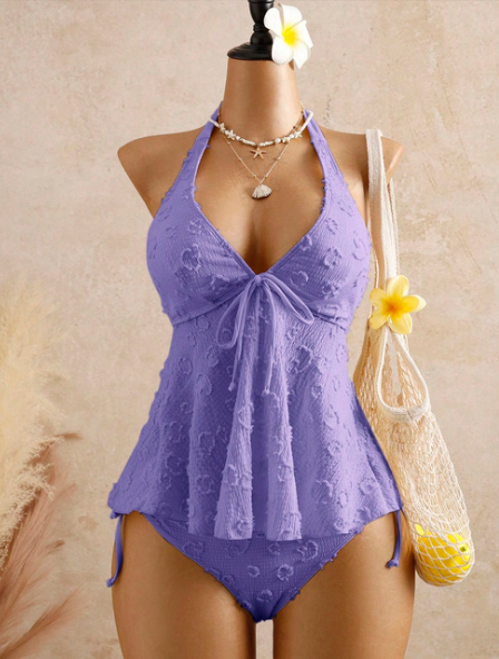 🌸LAST DAY SPECIAL PRICE!!🌸Women’s Peplum Halter Tankini Set