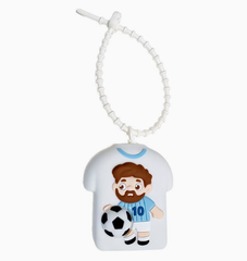 💥 BUY 2 GET 2 FREE + 💞50K+ SOLD!💥⚽Cute Football Player Squishy Keychain, Silicone Stress Relief Toy, Soccer Jersey Bag Charm for Kids & Adults