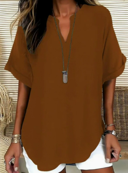 ⏰️Last Day Only 15.99 ￡⌛️Women's Casual V-Neck Button Top