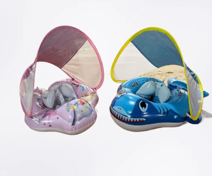 🎁Last Day Promotion 49% OFF🔥Baby Swim Float with Sun Canopy – Inflatable Infant Swimming Ring for Safe Water Fun