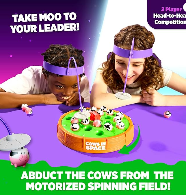 😍2026 NEW SALE-49% OFF😍Cows In Space Board Game, Family Interactive Head Catch Cow Figure Party Game for Kids & Adults