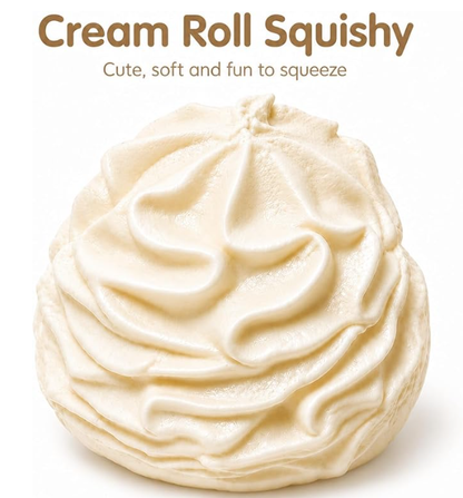 🌸LAST DAY SPECIAL PRICE!!🌸Cream Roll Squishy Toy, Silicone Sticky Cake Squishy, Slow Rise Soft Sensory Squeeze Ball for Stress Relief
