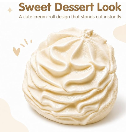 🌸LAST DAY SPECIAL PRICE!!🌸Cream Roll Squishy Toy, Silicone Sticky Cake Squishy, Slow Rise Soft Sensory Squeeze Ball for Stress Relief