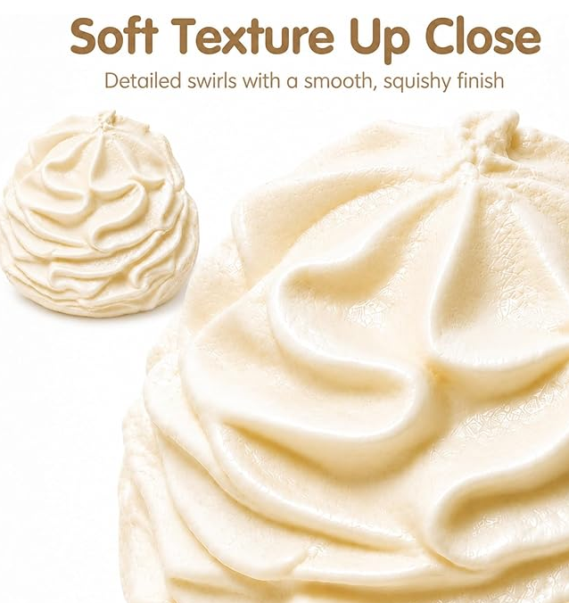 🌸LAST DAY SPECIAL PRICE!!🌸Cream Roll Squishy Toy, Silicone Sticky Cake Squishy, Slow Rise Soft Sensory Squeeze Ball for Stress Relief