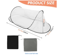 💥Last Day Special Sale 49% OFF👚Pop Up Mosquito Tent | Quick Setup Portable & Foldable Mosquito Net for Bedroom, Camping, Patio (77 * 30 * 23 Inch)