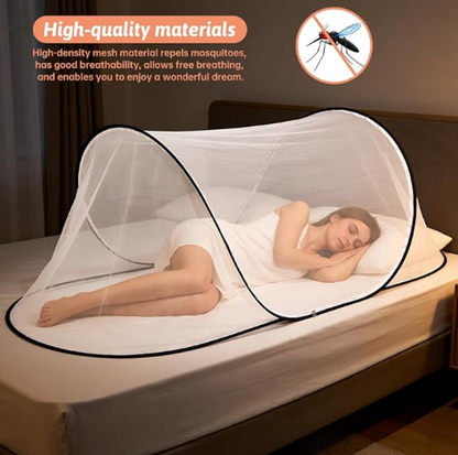 💥Last Day Special Sale 49% OFF👚Pop Up Mosquito Tent | Quick Setup Portable & Foldable Mosquito Net for Bedroom, Camping, Patio (77 * 30 * 23 Inch)