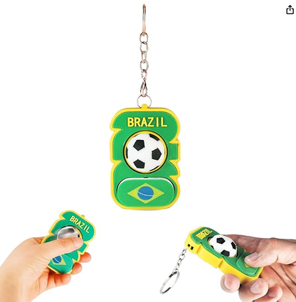 😍2026 NEW SALE-49% OFF😍3D Printed Soccer Fidget Toy, Spinner with Click Keyboard Button & Whistle,All in One Fidget Toy Keychain for Adults Stress Relief