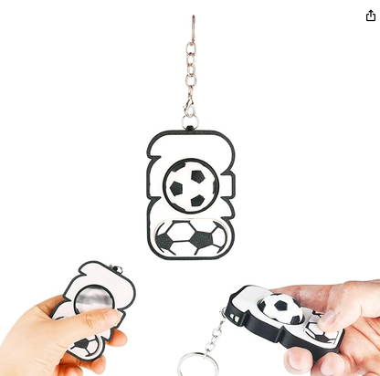 😍2026 NEW SALE-49% OFF😍3D Printed Soccer Fidget Toy, Spinner with Click Keyboard Button & Whistle,All in One Fidget Toy Keychain for Adults Stress Relief