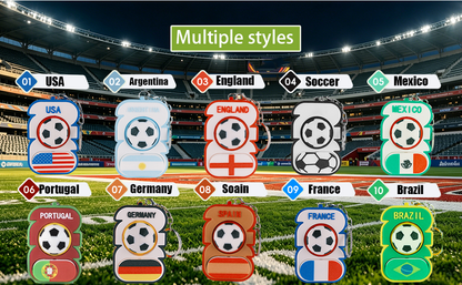 😍2026 NEW SALE-49% OFF😍3D Printed Soccer Fidget Toy, Spinner with Click Keyboard Button & Whistle,All in One Fidget Toy Keychain for Adults Stress Relief