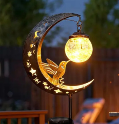 💥Last Day Special Sale 49% OFF🐦Solar Fairy Moon Garden Stake Light