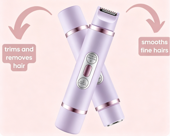 🌸LAST DAY SPECIAL PRICE!!🌸Akunbem🇬🇧 Rechargeable Women’s Trimmer ⚡  Dual Heads • IPX7 Waterproof • Painless Precision for Face, Bikini & Body 💧